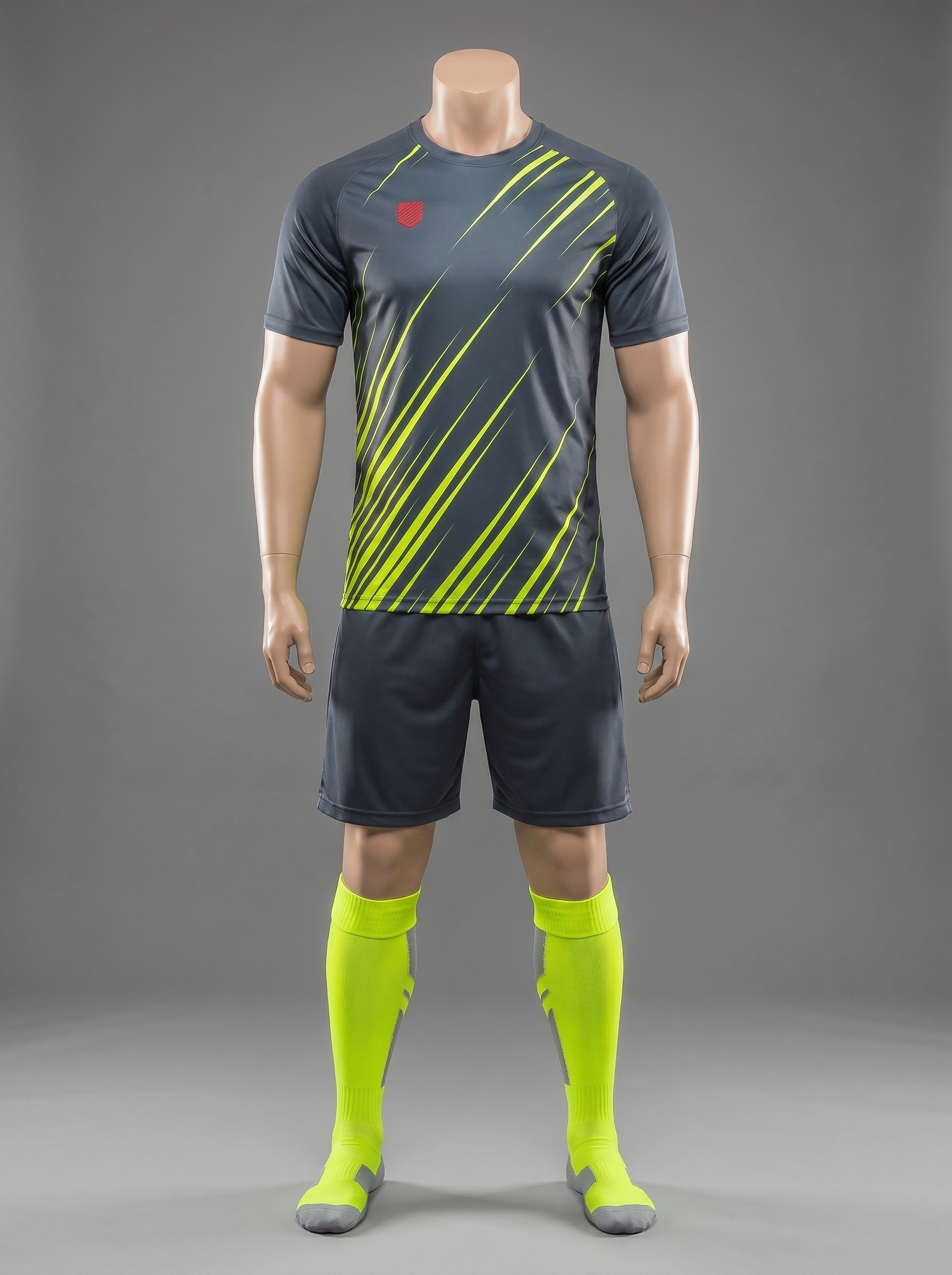 Custom Charcoal Grey & Volt Yellow Soccer Kit | Premium Team Wear – Alman Sports