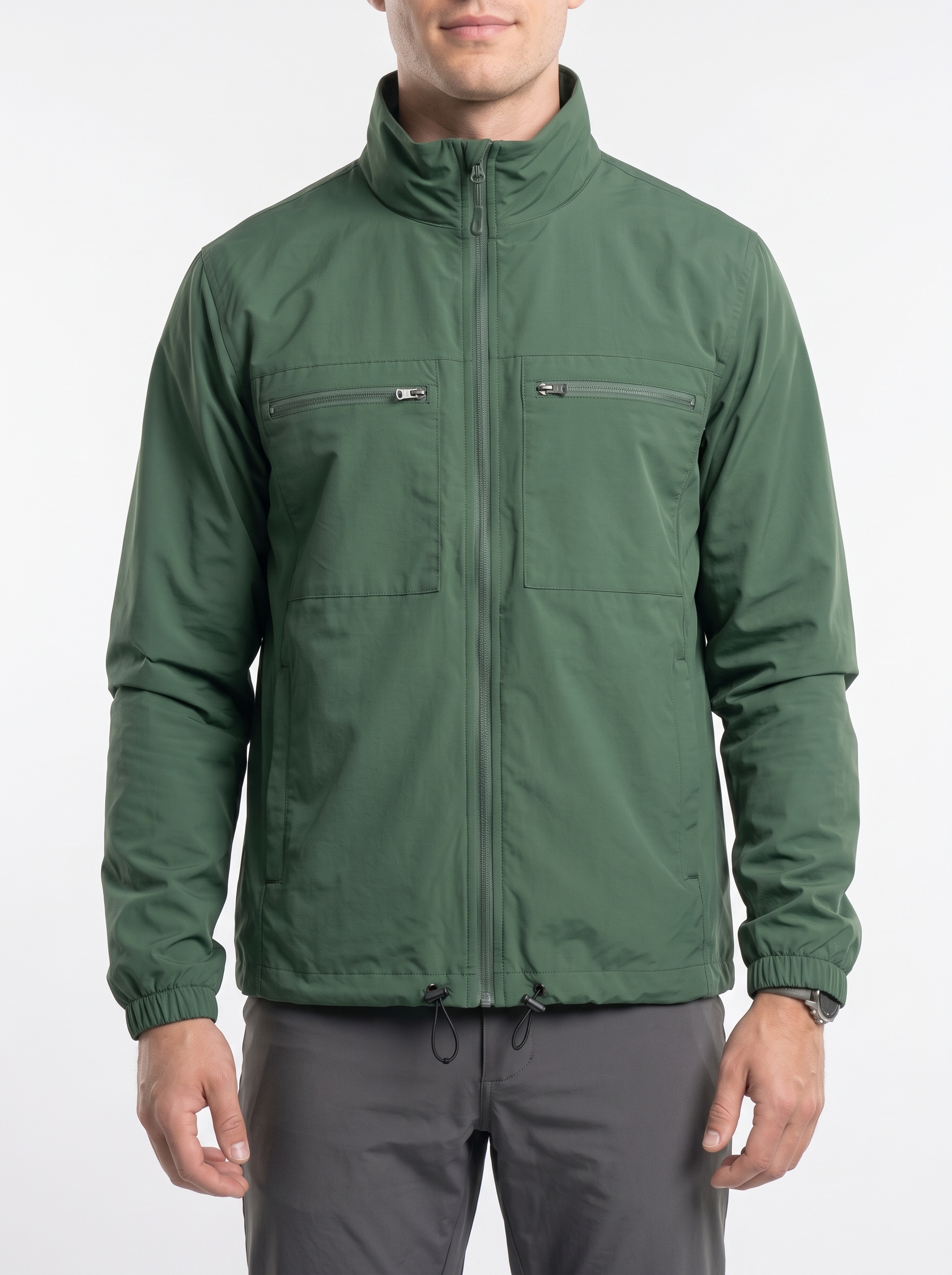 Lightweight, breathable, windproof, and water-resistant for all-day comfort.